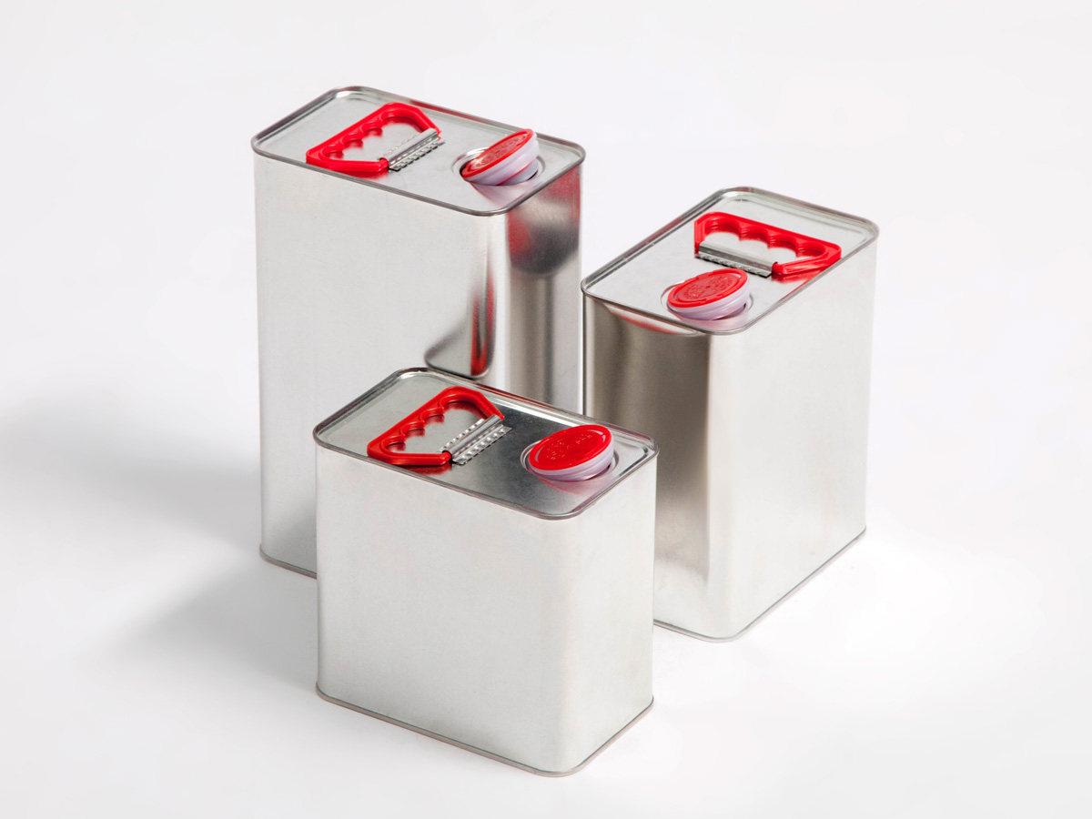 Square packaging for chemical products